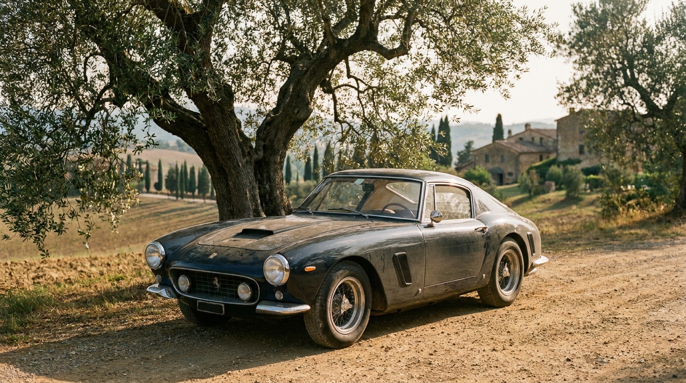 Zeytin Ağacının Altında Bir Ferrari